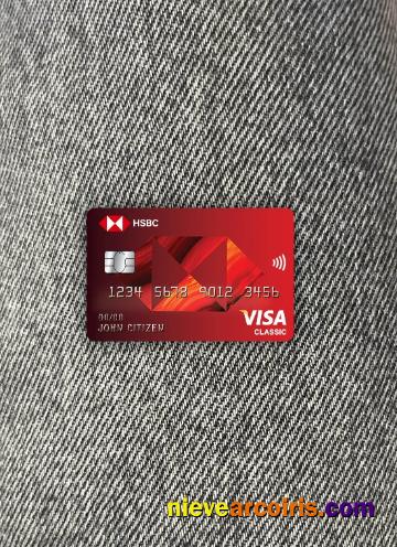 France HSBC bank visa classic card photolook
